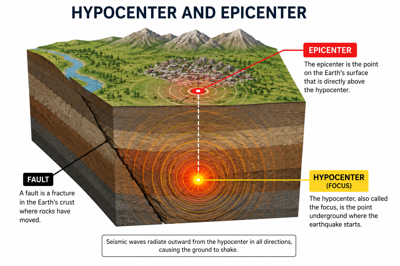 what is hypocenter and epicenter